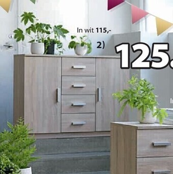 Jysk Tapdrup serie dressoir: b118 x h88 x d35 cm aanbieding