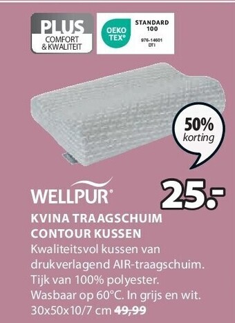 Jysk Kvina traagschuim contour kussen aanbieding