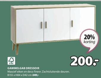Jysk Gammelgab dressoir aanbieding