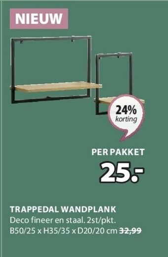 Jysk Trappedal wandplank aanbieding