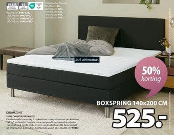 Jysk Plus c60 boxspring aanbieding