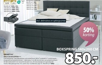 Jysk Gold c50 boxspring aanbieding