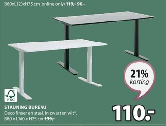 Jysk Stauning bureau aanbieding