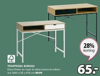 Jysk Trappedal bureau aanbieding