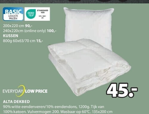 Jysk Alta dekbed aanbieding