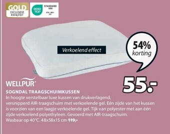 Jysk Sogndal traagschuimkussen aanbieding