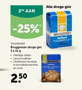 AVEVE Bruggeman droge gist 5 x 11 g aanbieding