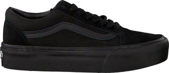 Bol.com Vans old skool platform sneakers unisex - black/black aanbieding
