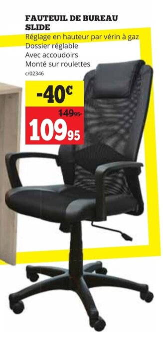 FAUTEUIL DE BUREAU SLIDE
