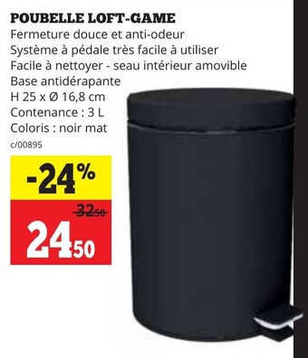 Dema POUBELLE LOFT-GAME H 25 x O 16,8 cm aanbieding