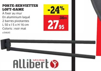 PORTE-SERVIETTES LOFT-GAME L 50 x I 5 x H 16 cm