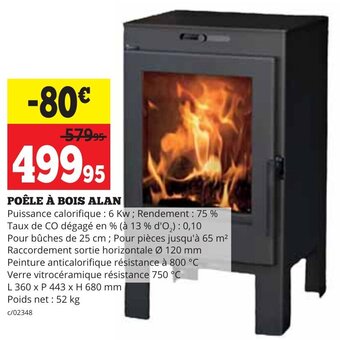 Dema POÊLE À BOIS ALAN aanbieding