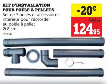 KIT D'INSTALLATION POUR POÊLE À PELLETS