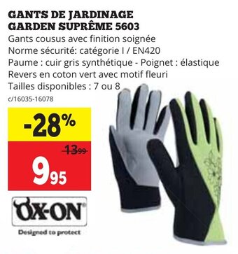 Dema GANTS DE JARDINAGE GARDEN SUPRÊME 5603 aanbieding