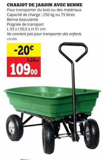 CHARIOT DE JARDIN AVEC BENNE