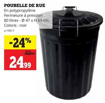 Dema POUBELLE DE RUE80 litres Ø 47 x H 65 cm aanbieding