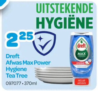Happyland Dreft Afwas Max Power Hygiene Tea Tree 370 ml aanbieding