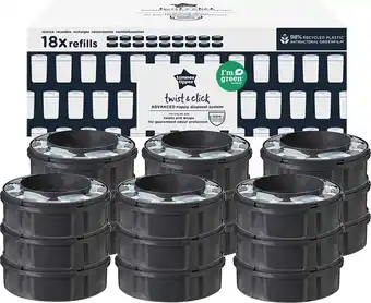 Bol.com Tommee tippee twist & click milieuvriendelijke luieremmer navulling - 18 stuks aanbieding