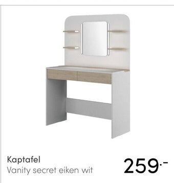 Baby & Tiener Kaptafel Vanity secret eiken wit aanbieding