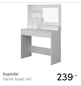 Baby & Tiener Kaptafel Vanity Basic wit aanbieding