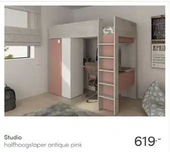 Baby & Tiener Studio Halfhoogslaper antique pink aanbieding