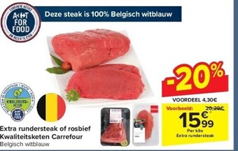 Carrefour Extra rundersteak of rosbief kwaliteitsketen carrefour aanbieding