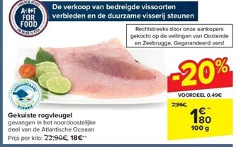 Carrefour Gekuiste rogvleugel aanbieding