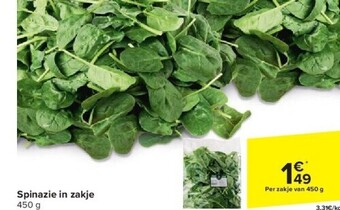 Carrefour Spinazie in zakje aanbieding