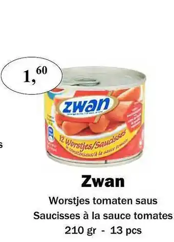 Zwan Worstjes Tomaten Saus