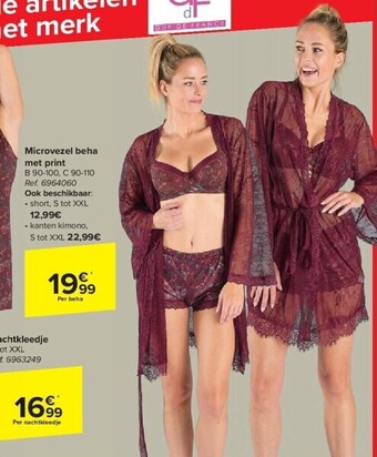 Carrefour Microvezel beha met print aanbieding
