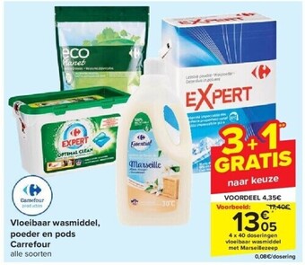 Carrefour Vloeibaar wasmiddel, poeder en pods carrefour aanbieding