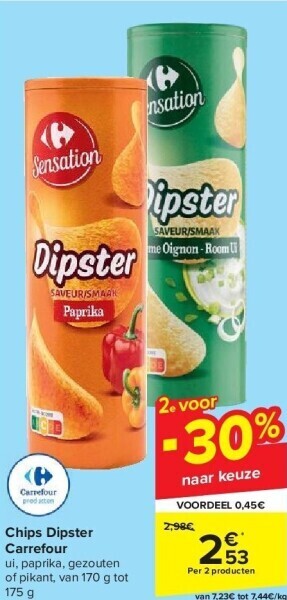 Carrefour Chips dipster carrefour aanbieding