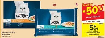 Carrefour Kattenvoeding gourmet aanbieding