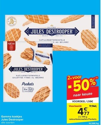 Carrefour Gamma koekjes jules destrooper aanbieding