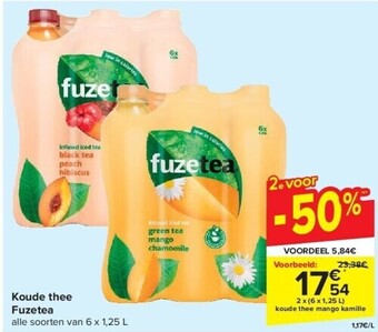 Carrefour Koude thee fuzetea aanbieding