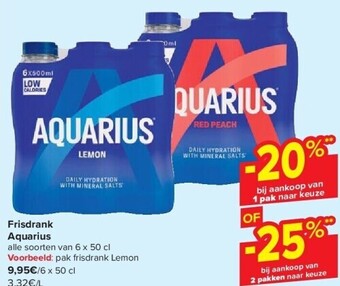 Carrefour Frisdrank aquarius aanbieding