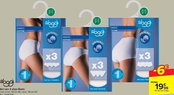 Carrefour Set van 3 slips basic aanbieding