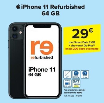 Carrefour Iphone 11 refurbished 64 gb aanbieding