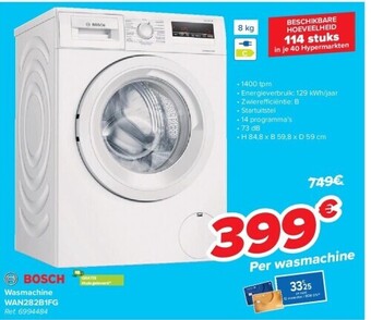 Carrefour Wasmachine wan282b1fg aanbieding