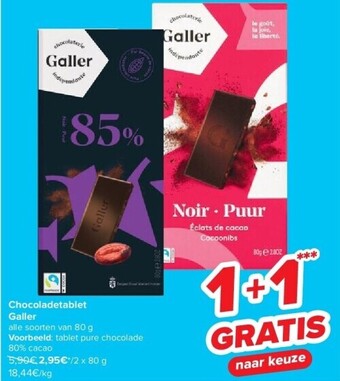 Carrefour Chocoladetablet galler aanbieding