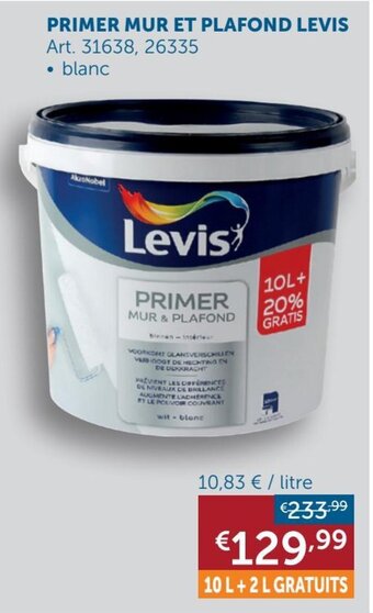 Zelfbouwmarkt PRIMER MUR & PLAFOND LEVIS aanbieding
