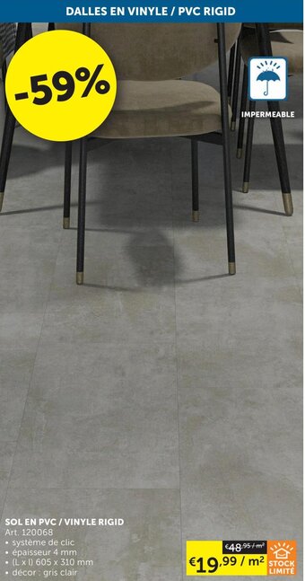 Zelfbouwmarkt SOL EN PVC / VINYLE RIGID 605 x 310mm aanbieding
