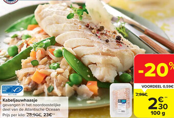 Carrefour Market Kabeljauwhaasje 100g aanbieding