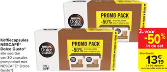 Carrefour Market Koffiecapsules NESCAFÉ Dolce Gusto aanbieding