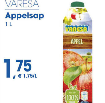 Prik en Tik VARESA Appelsap 1L aanbieding