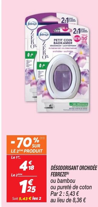 FEBREZE DÉSODORISANT ORCHIDÉE