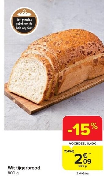 Carrefour Wit tijgerbrood aanbieding