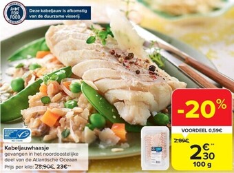 Carrefour Kabeljauwhaasje aanbieding