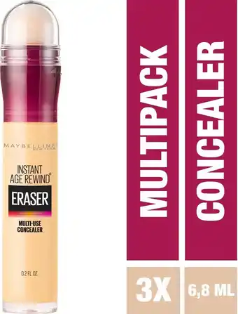 Bol.com Maybelline eraser eye concealer - neutralizer - 3 stuks voordeelverpakking aanbieding