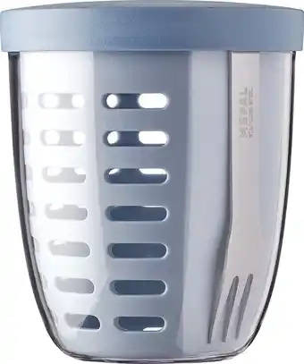 Bol.com Mepal - ellipse fruit & veggie pot - 600 ml - incl. vorkje - nordic blue aanbieding